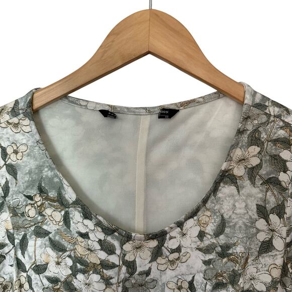 Peruvian Connection Maxi Dress Womens Size XS Floral Faux Wrap Long Sleeve Scoop - Picture 8 of 9